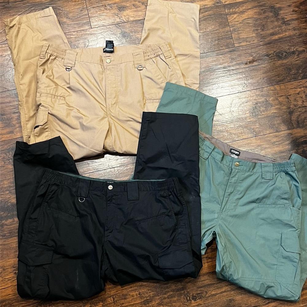 CQR Men's Tactical Series Pants Duratex Ripstop Fabric 42x32, 3-Pack Bundle!